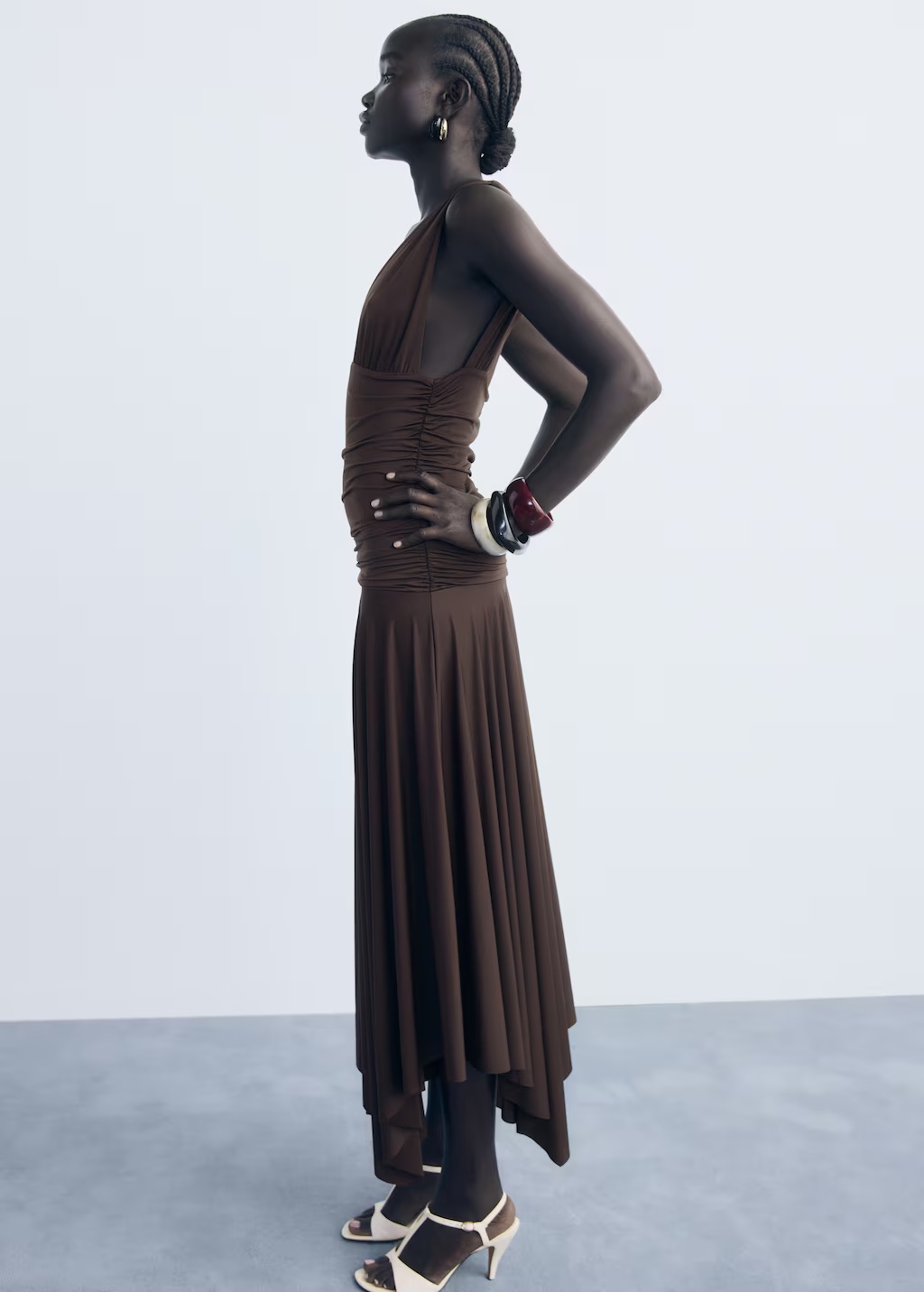 Long dress with contrasting design 6 Long dress with contrasting design