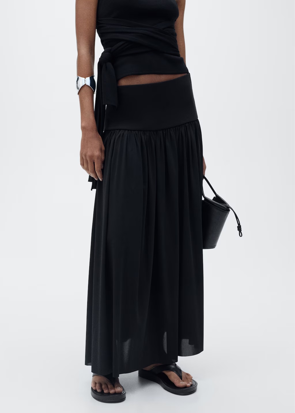 Long gathered skirt