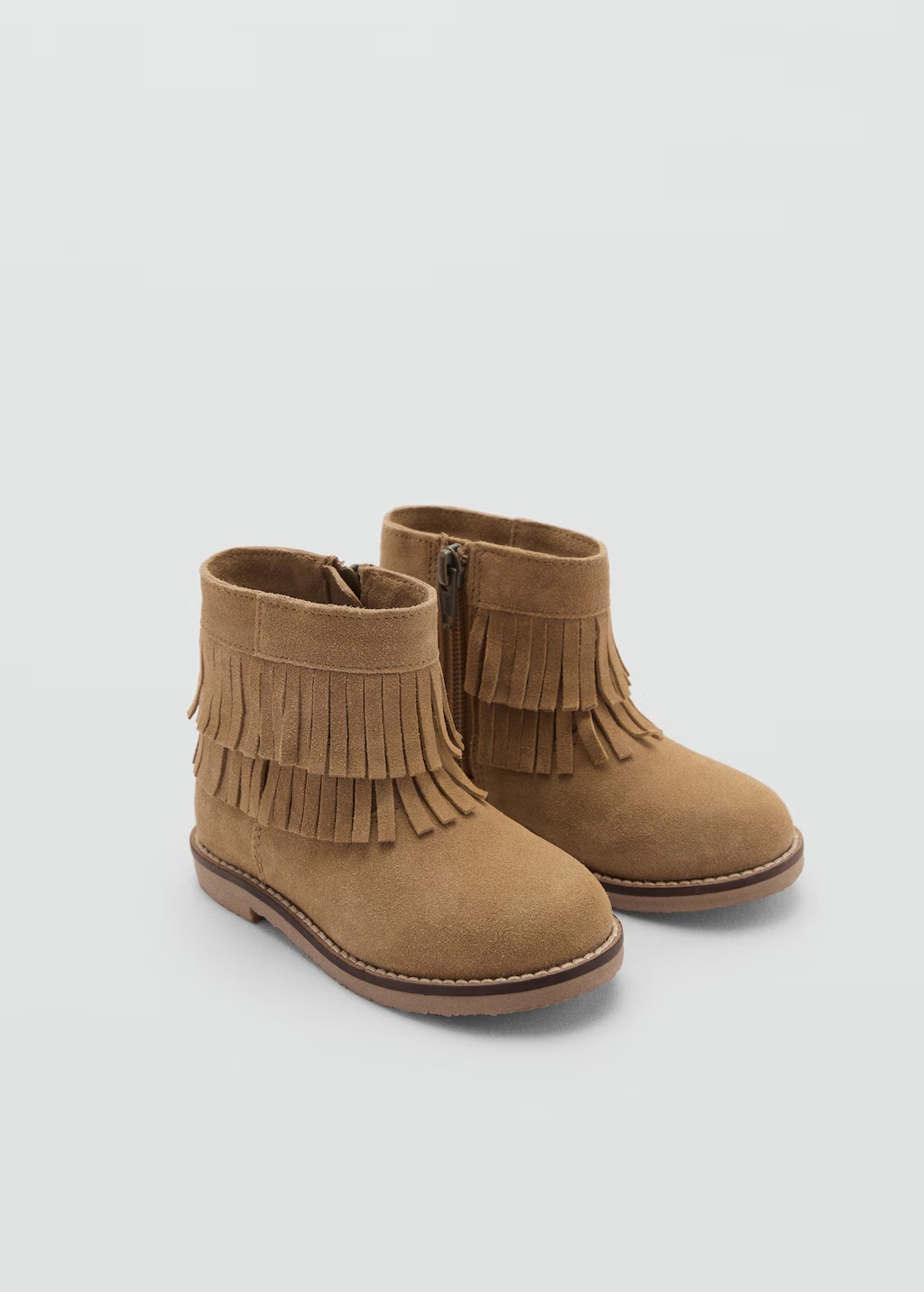 Fringed leather boots