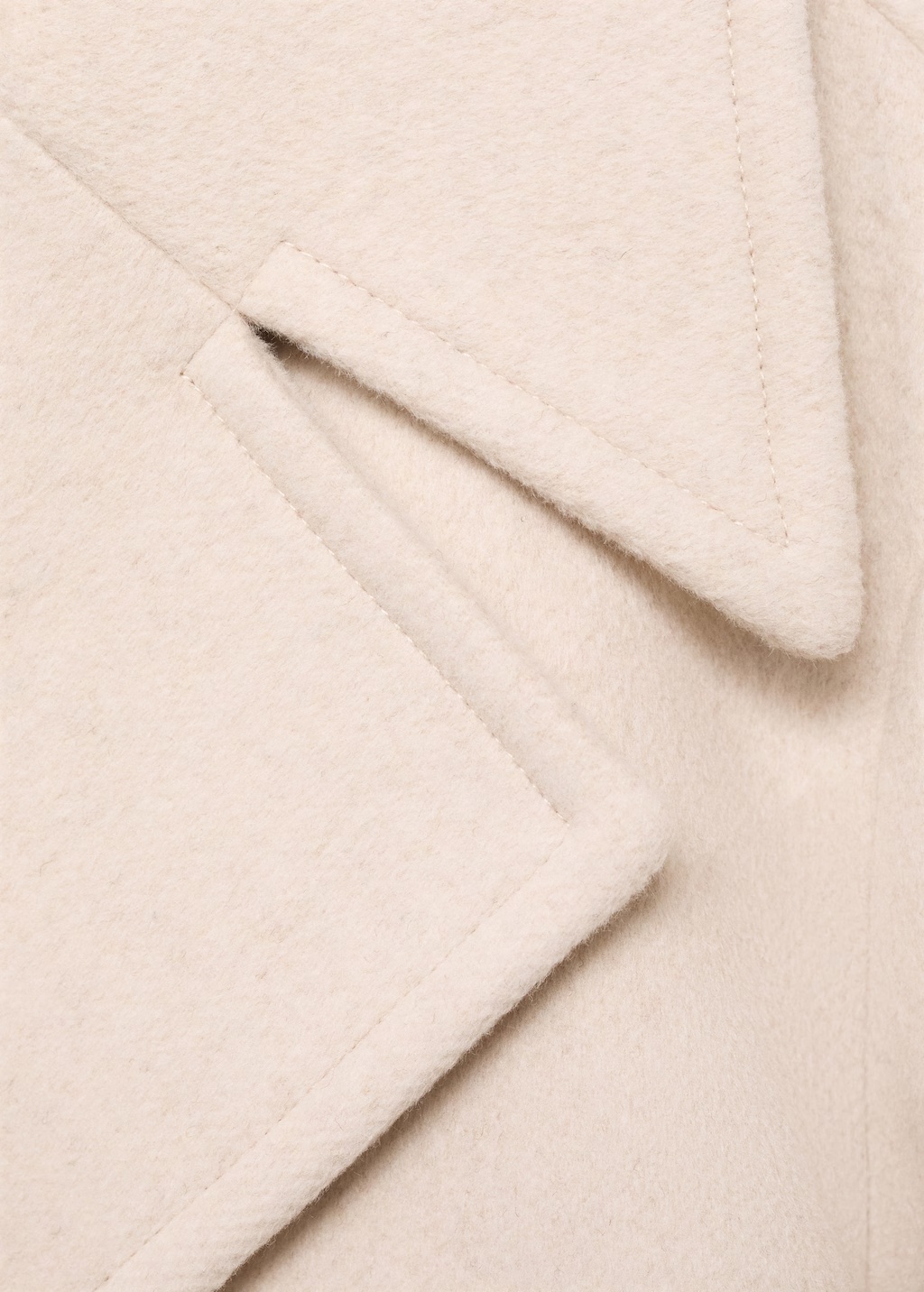 Double-breasted wool blend coat