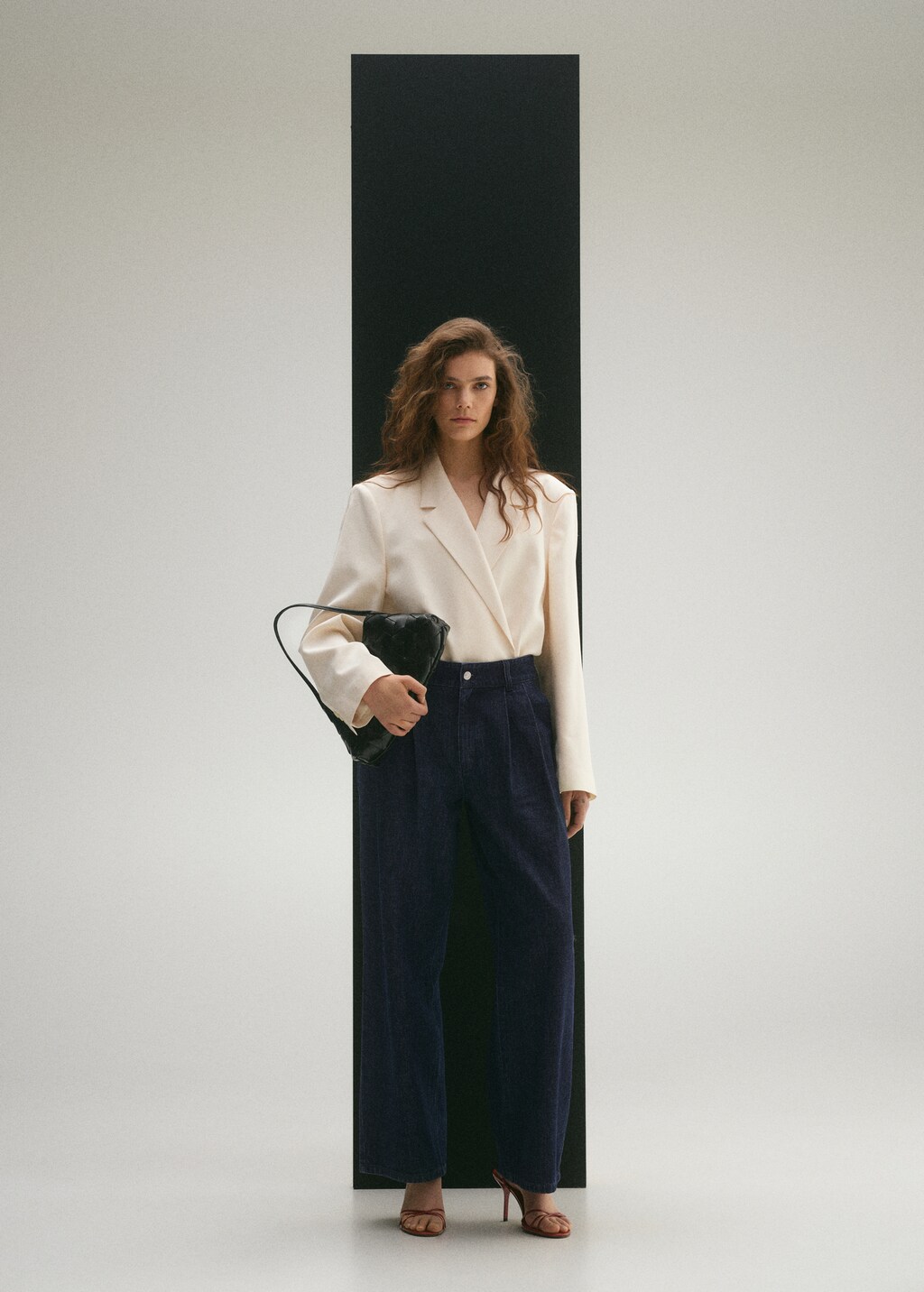 Rinse-wash wide leg jeans with pleats 3 Rinse-wash wide leg jeans with pleats