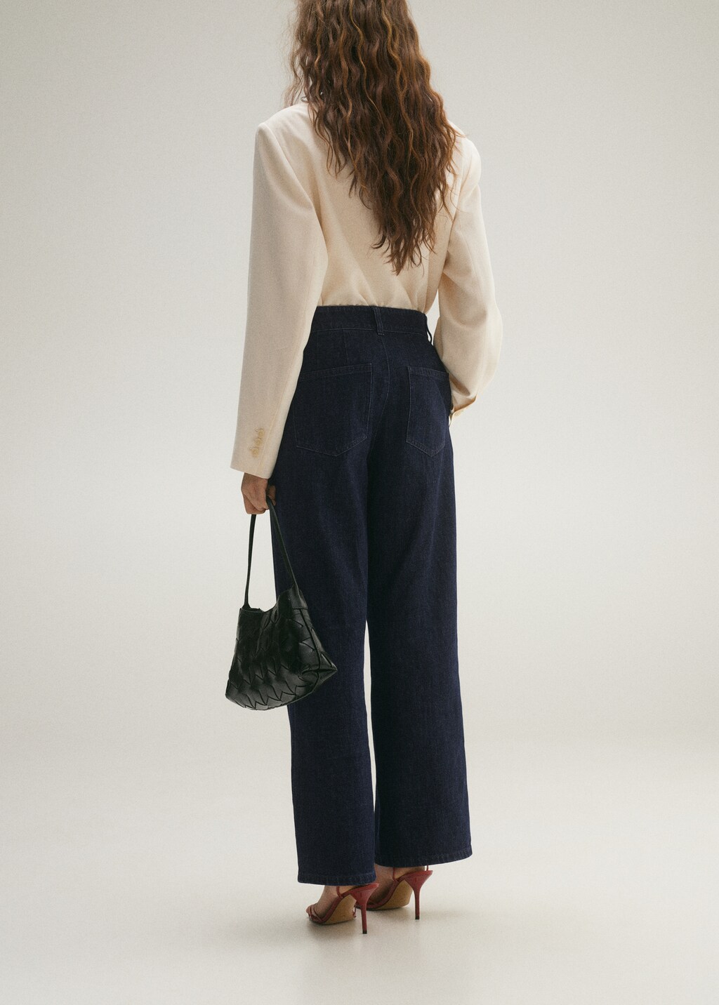 Rinse-wash wide leg jeans with pleats 4 Rinse-wash wide leg jeans with pleats