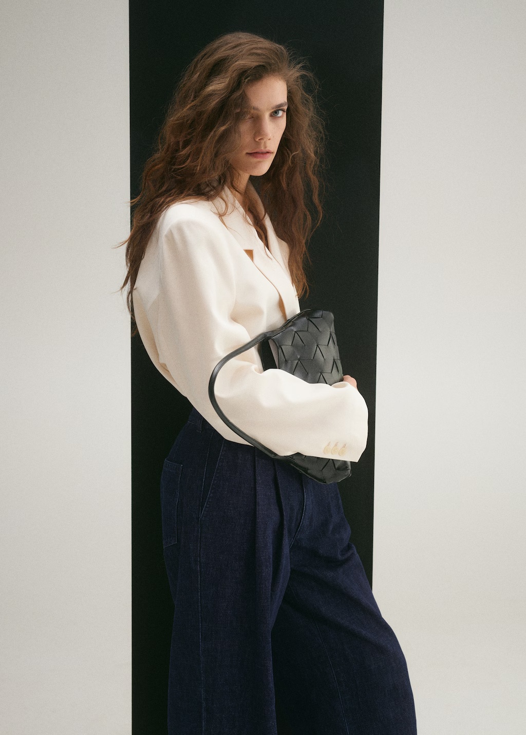 Rinse-wash wide leg jeans with pleats 5 Rinse-wash wide leg jeans with pleats