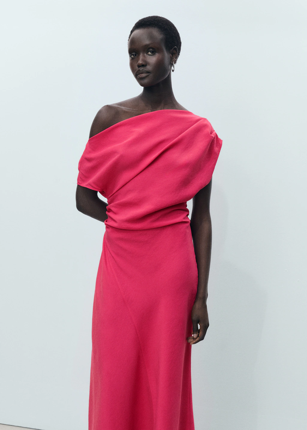 Asymmetrical modal dress