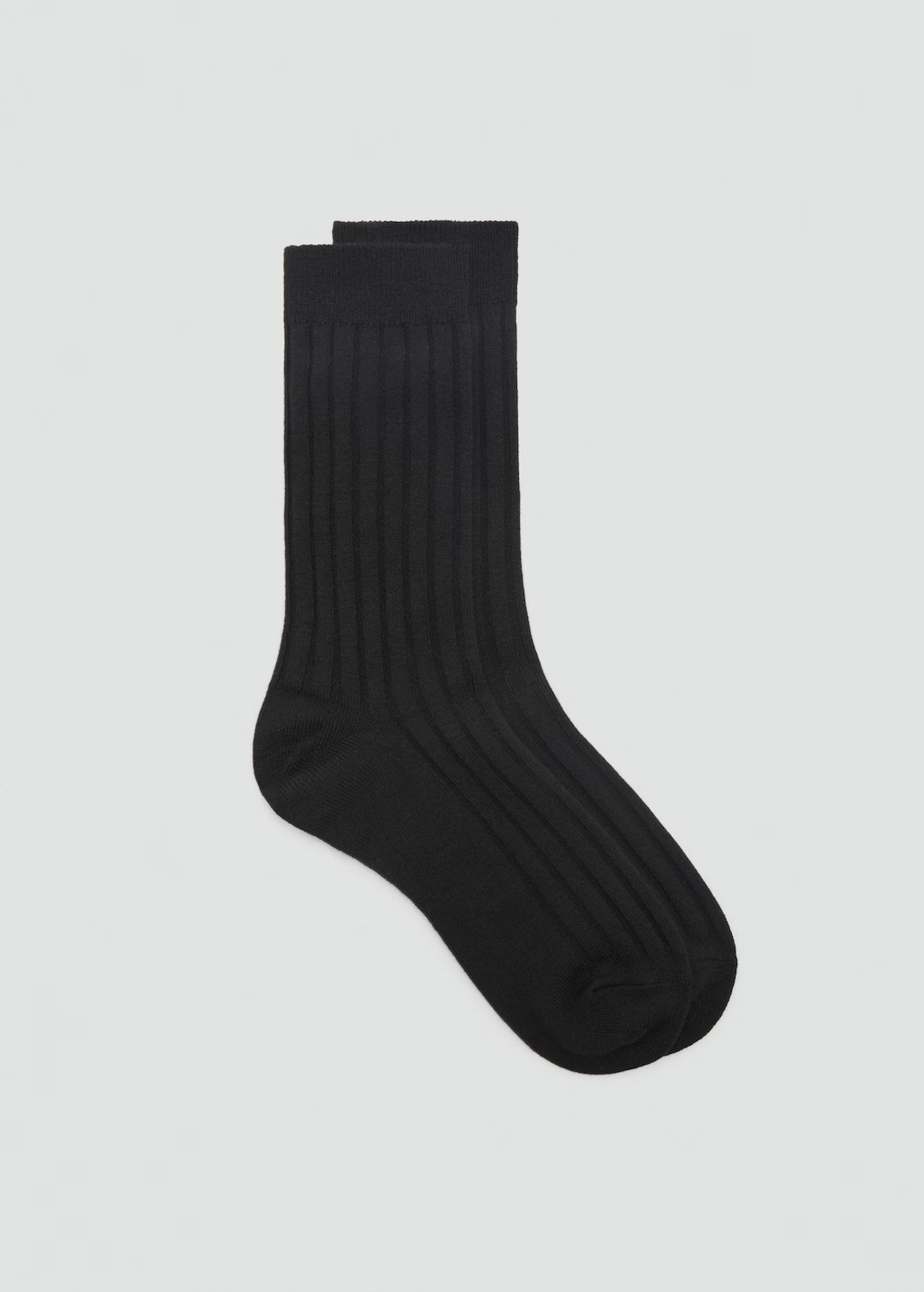 Ribbed wool blend socks