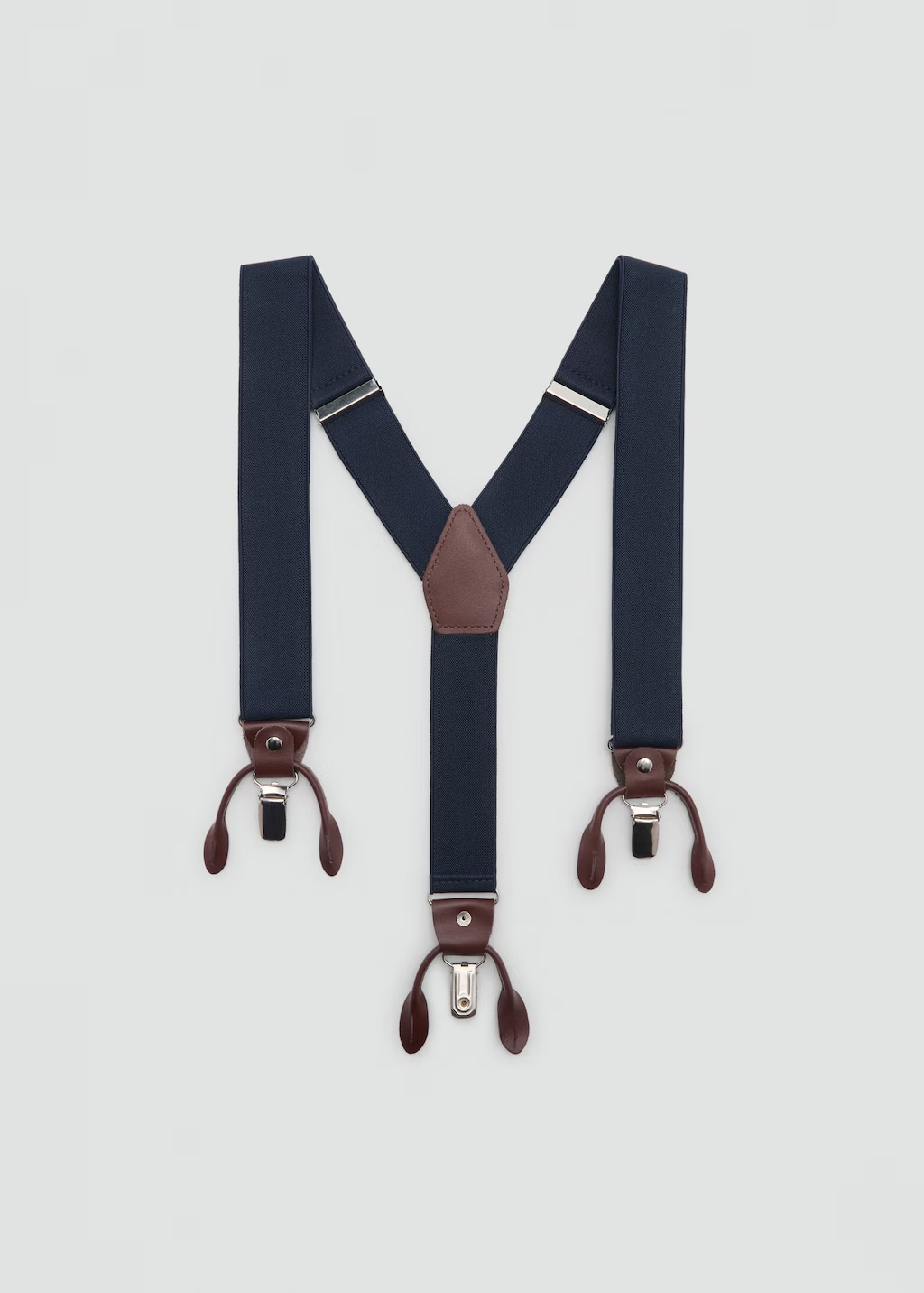Adjustable elastic straps with leather details