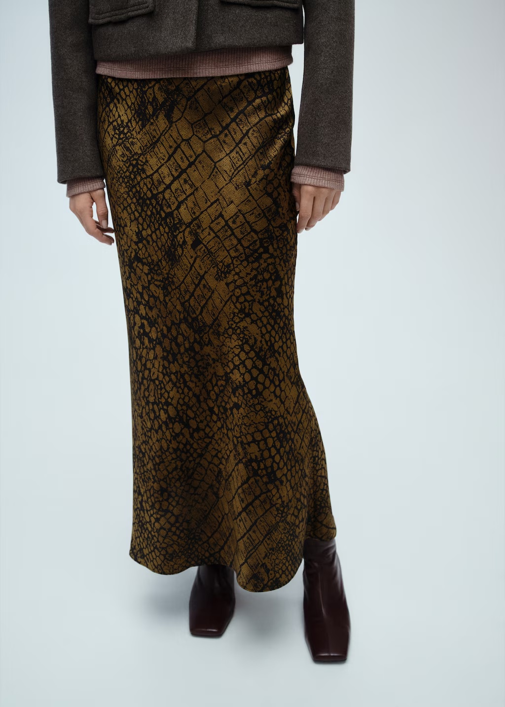 Coco print flared skirt