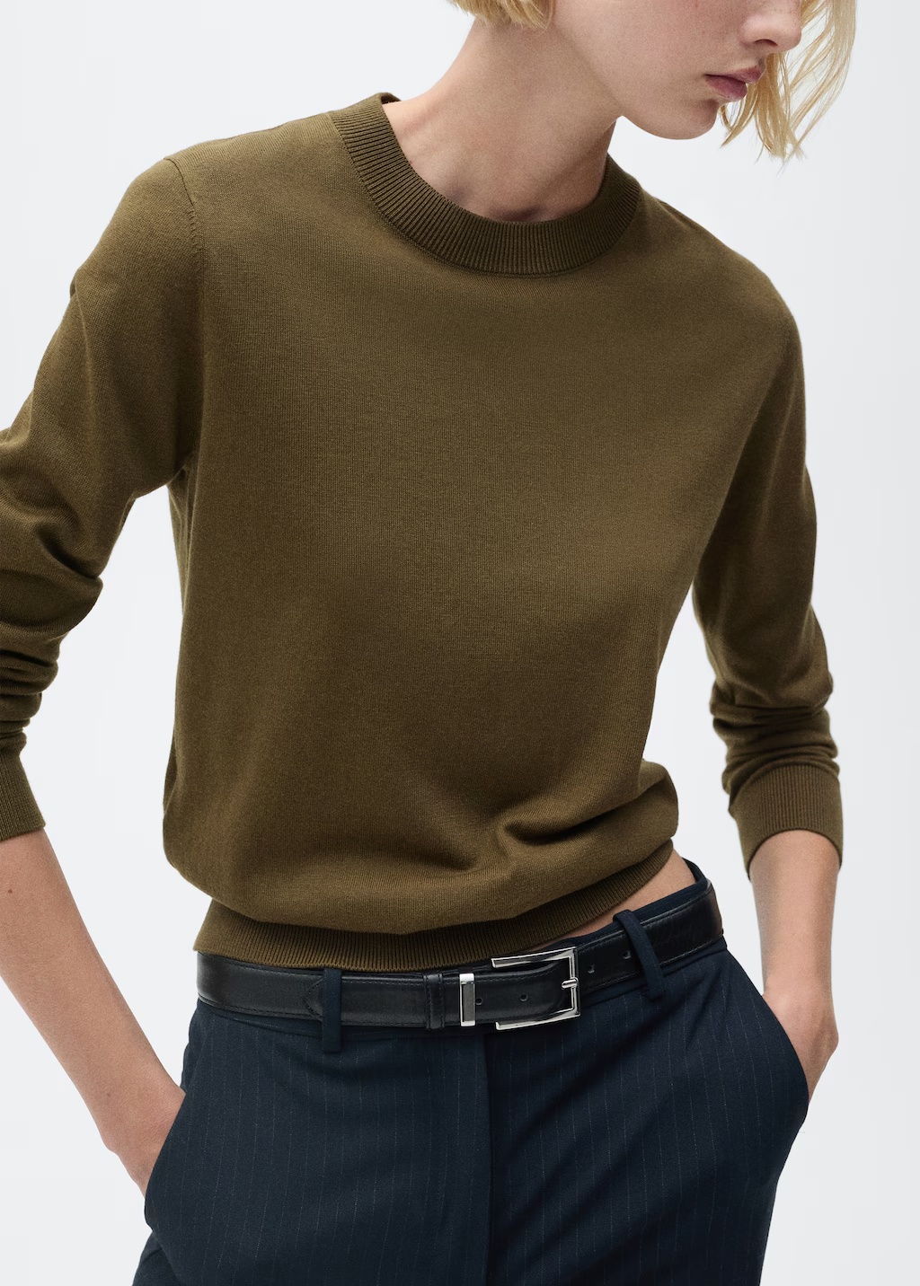 Silk-blend knitted sweater