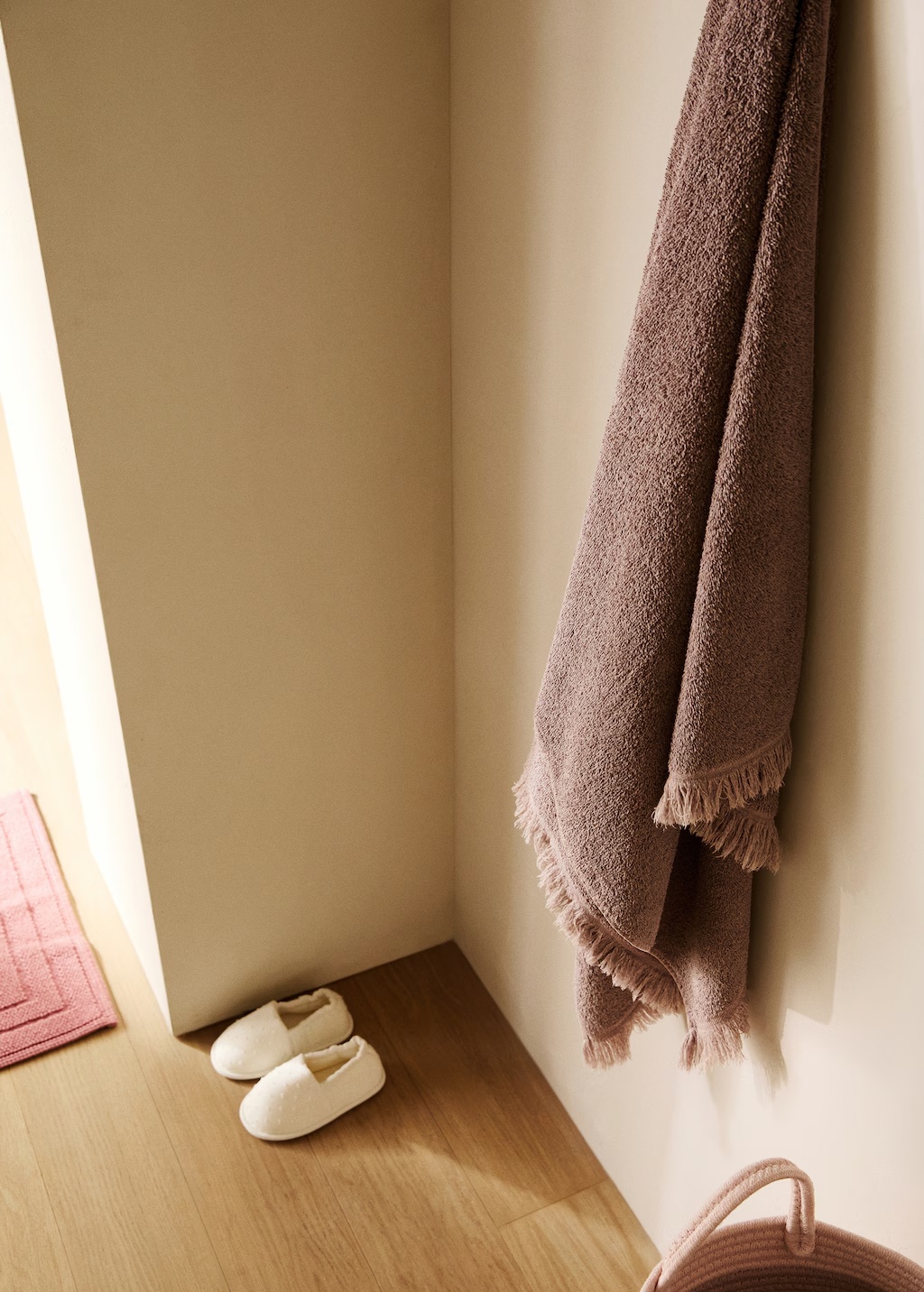 Organic cotton children's shower towel with fringes