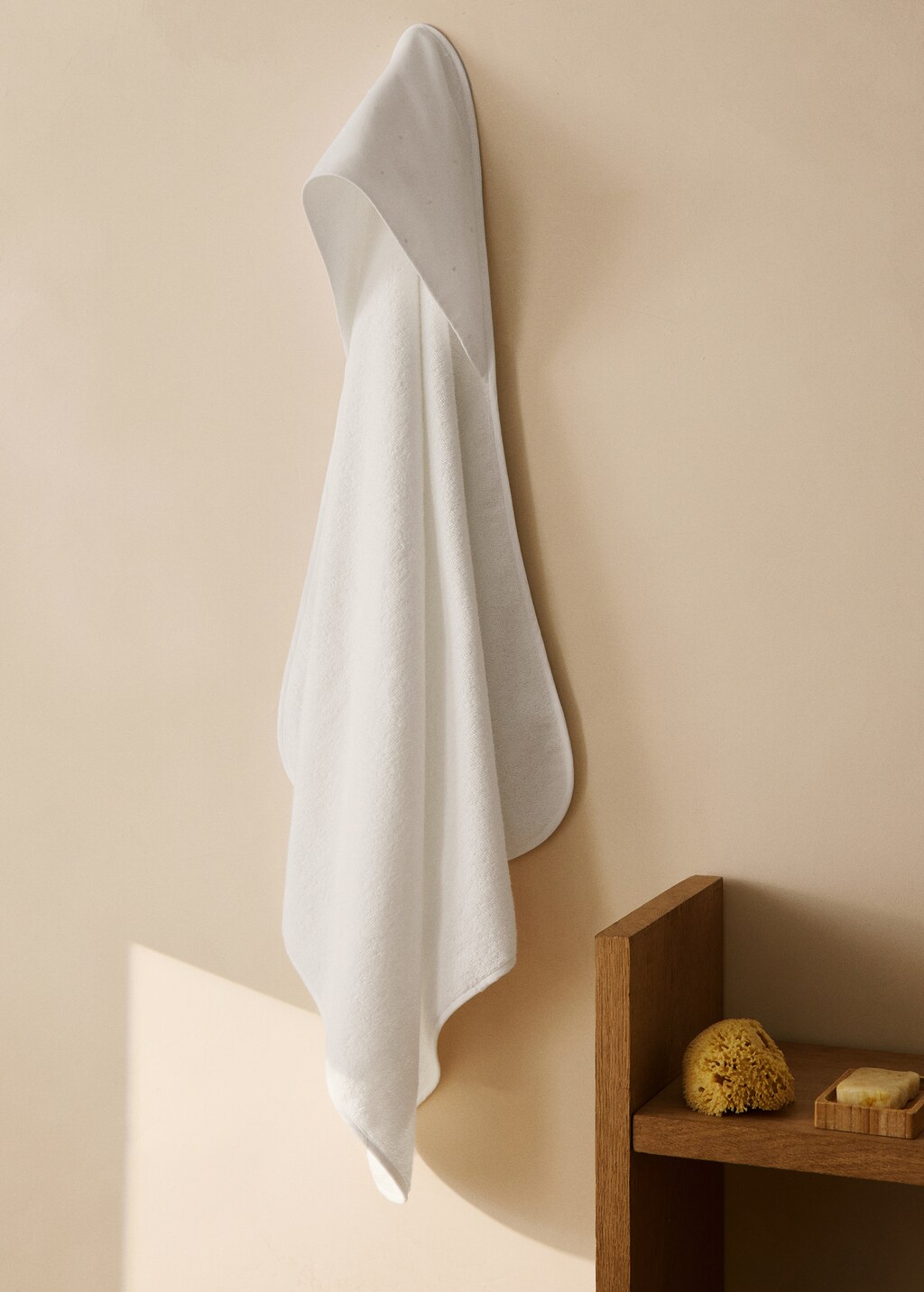 Embroidered childrenâs bath towel with hood