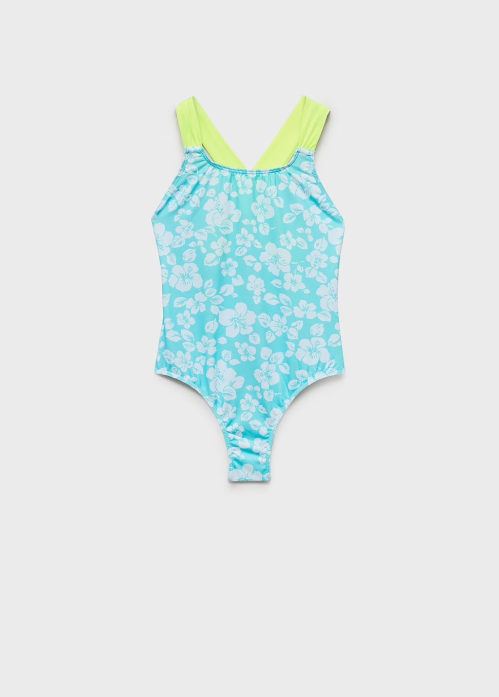 Cross-back printed swimsuit
