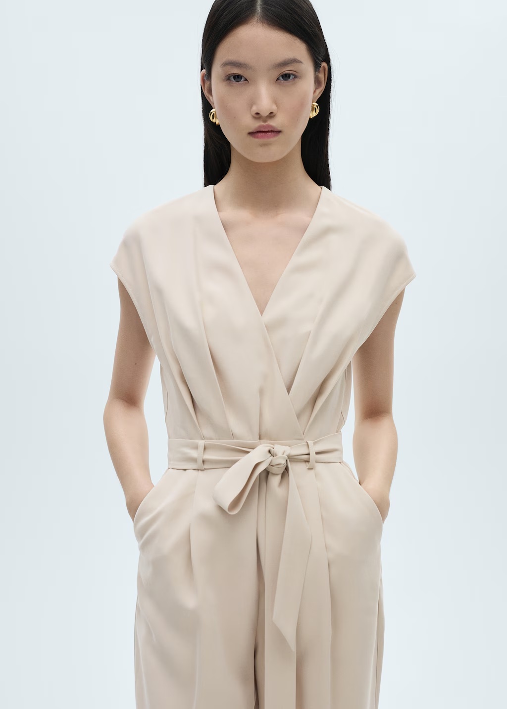 Belt wrap jumpsuit