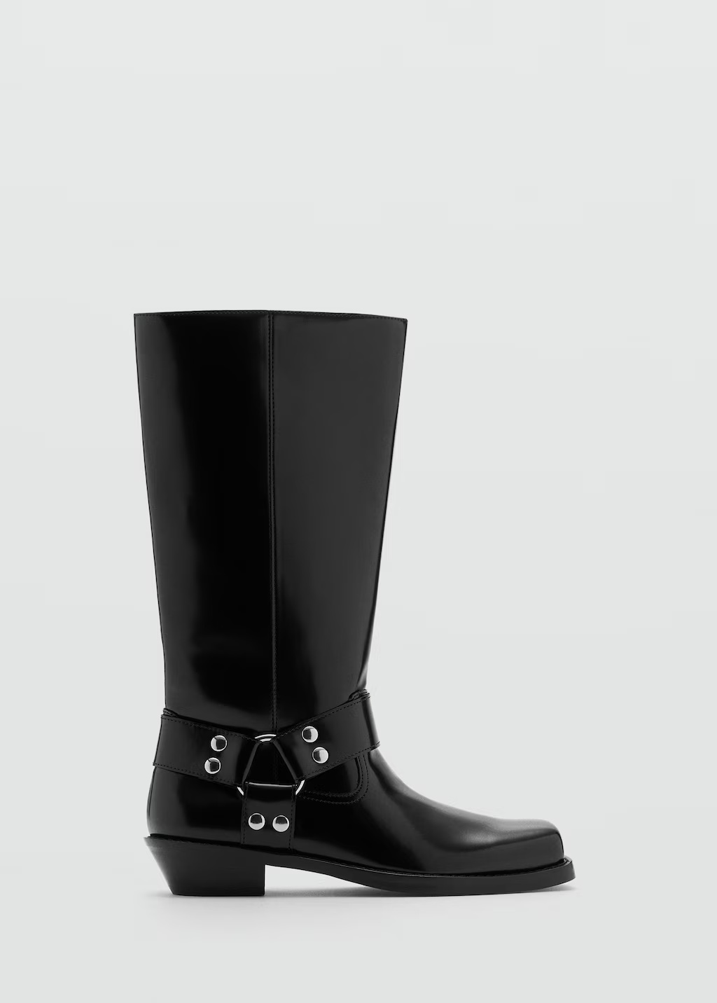 Square toe boot with metallic details 3 Square toe boot with metallic details