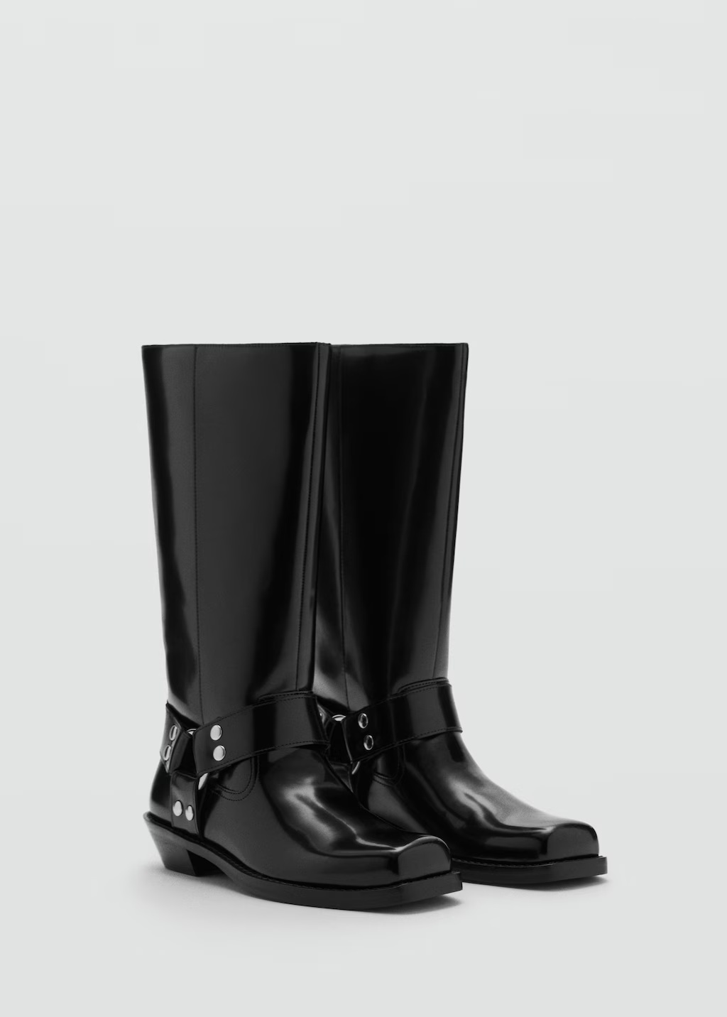 Square toe boot with metallic details 4 Square toe boot with metallic details