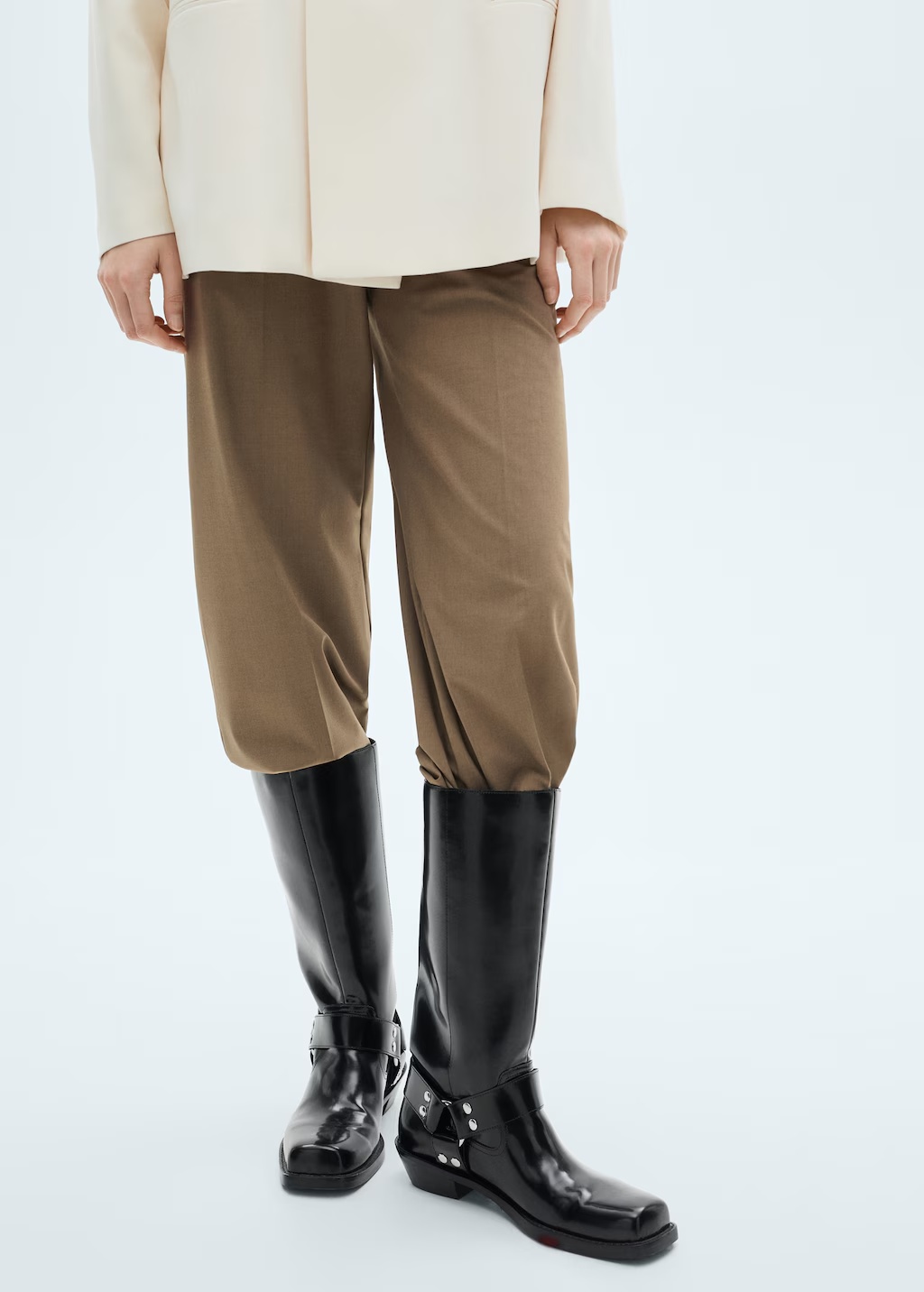 Square toe boot with metallic details 8 Square toe boot with metallic details