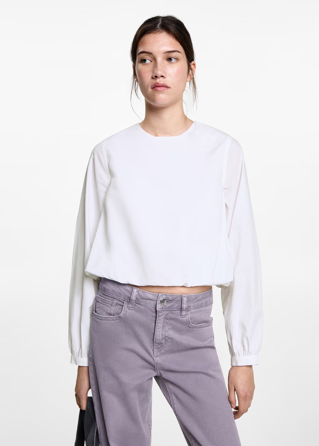 Puffed poplin shirt