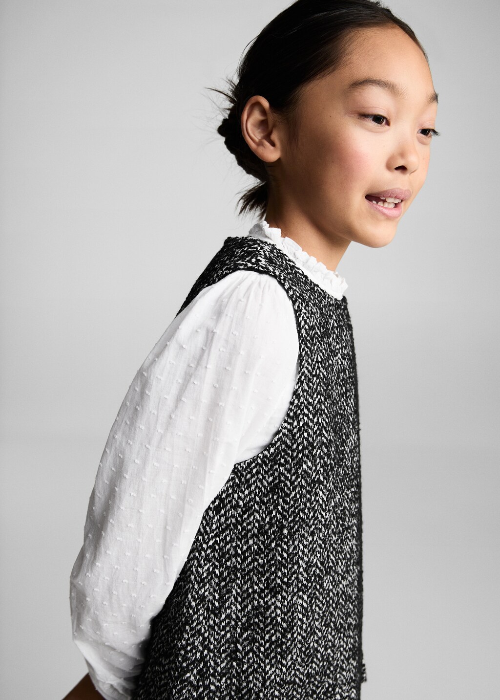 Spike stitch pinafore