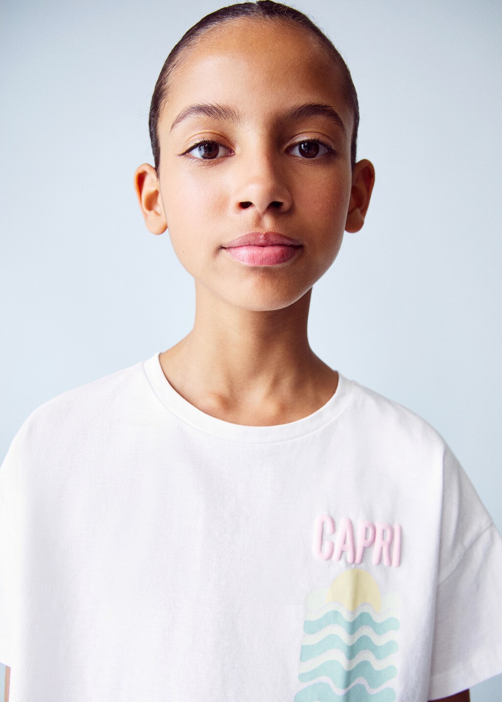 Printed cropped t-shirt