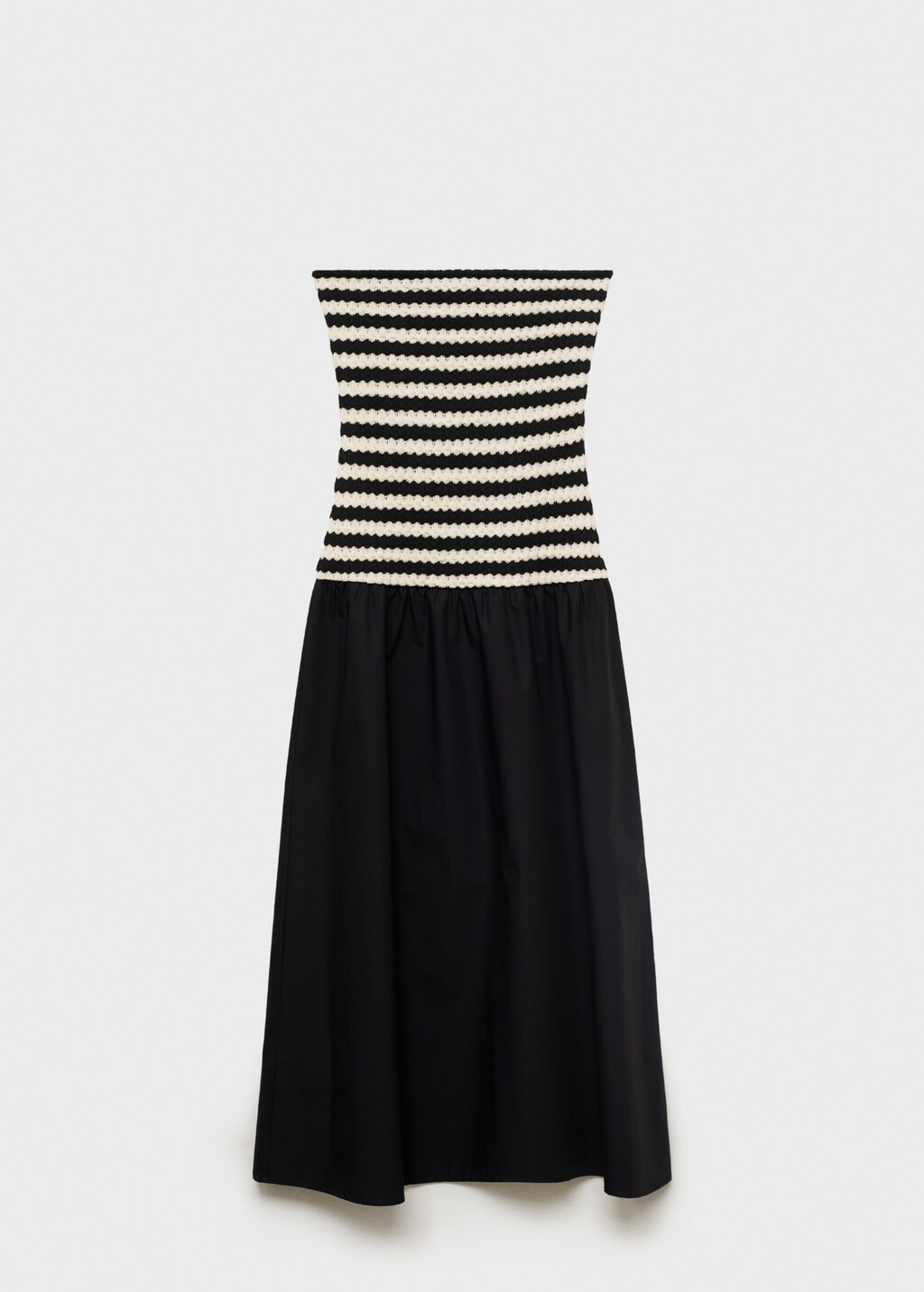 Combined striped strapless dress 7 Combined striped strapless dress
