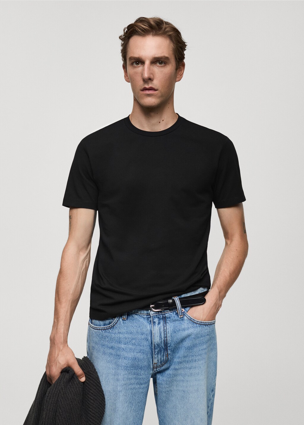 Stretch cotton T-shirt