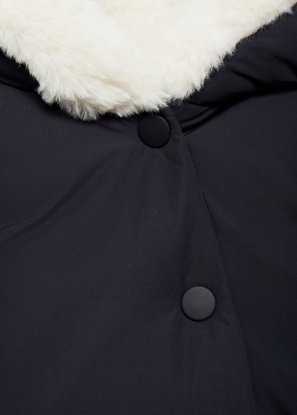 Anorak with shearling-effect hood 3 Anorak with shearling-effect hood
