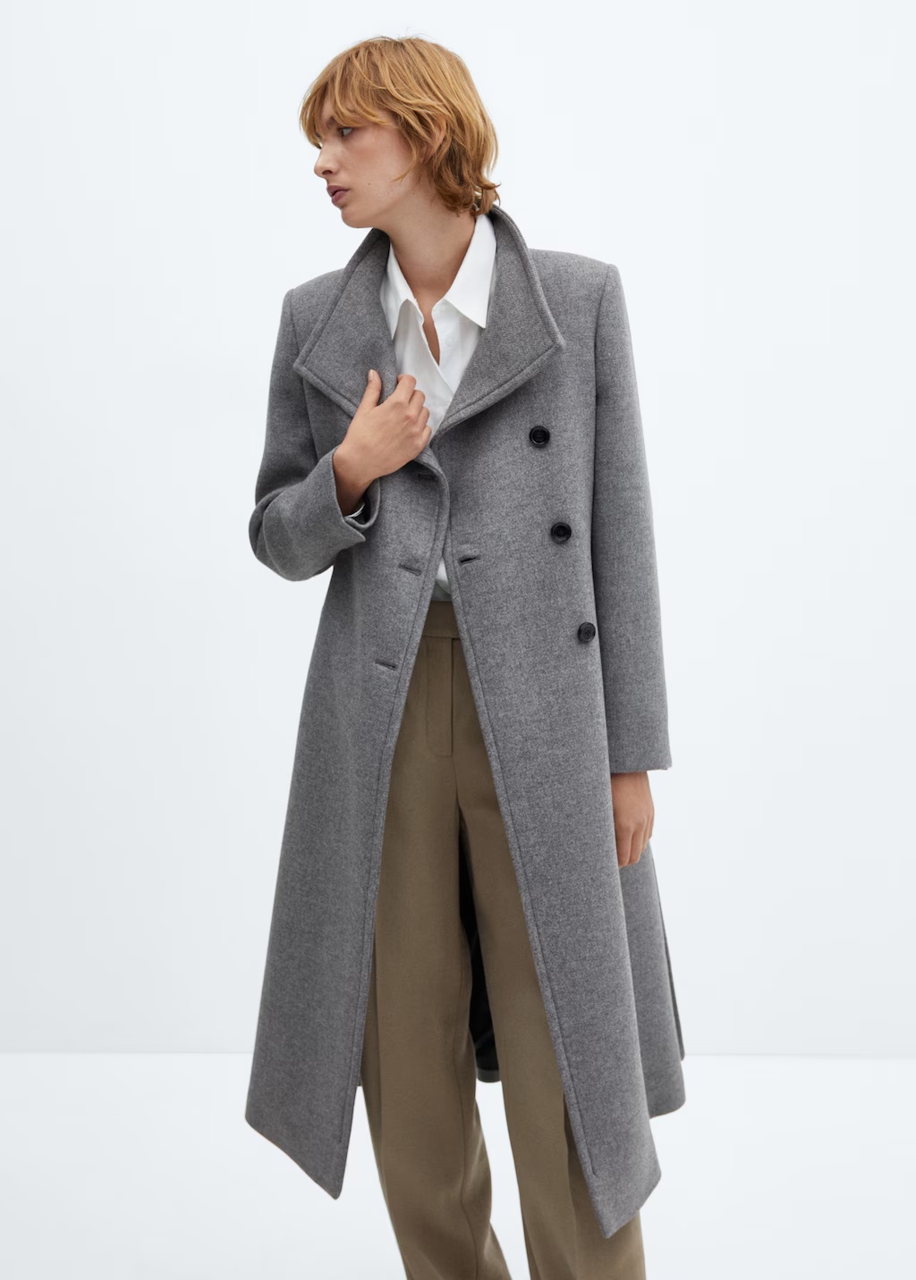 Manteco wool coat with belt