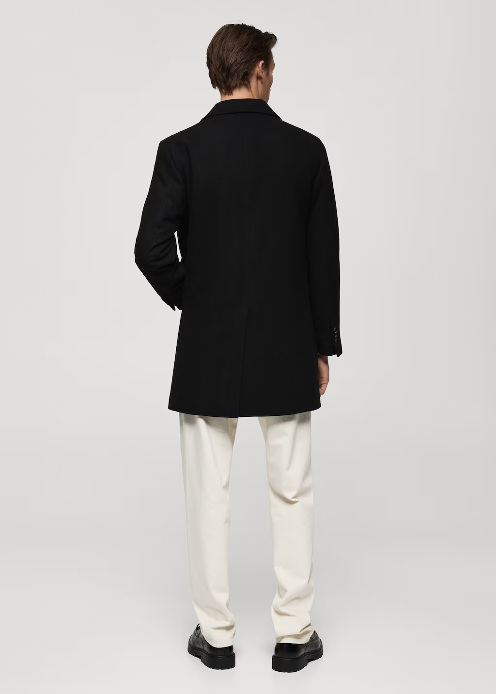 Regular fit quilted wool coat 4 Regular fit quilted wool coat
