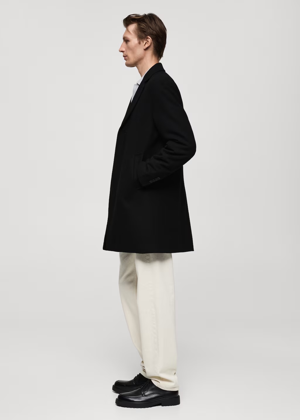 Regular fit quilted wool coat 6 Regular fit quilted wool coat