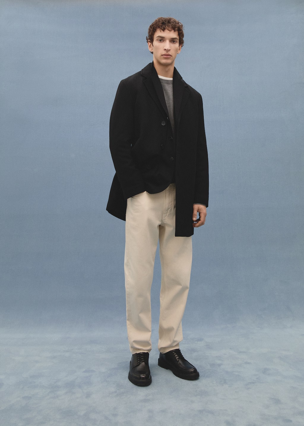 Regular fit quilted wool coat 7 Regular fit quilted wool coat