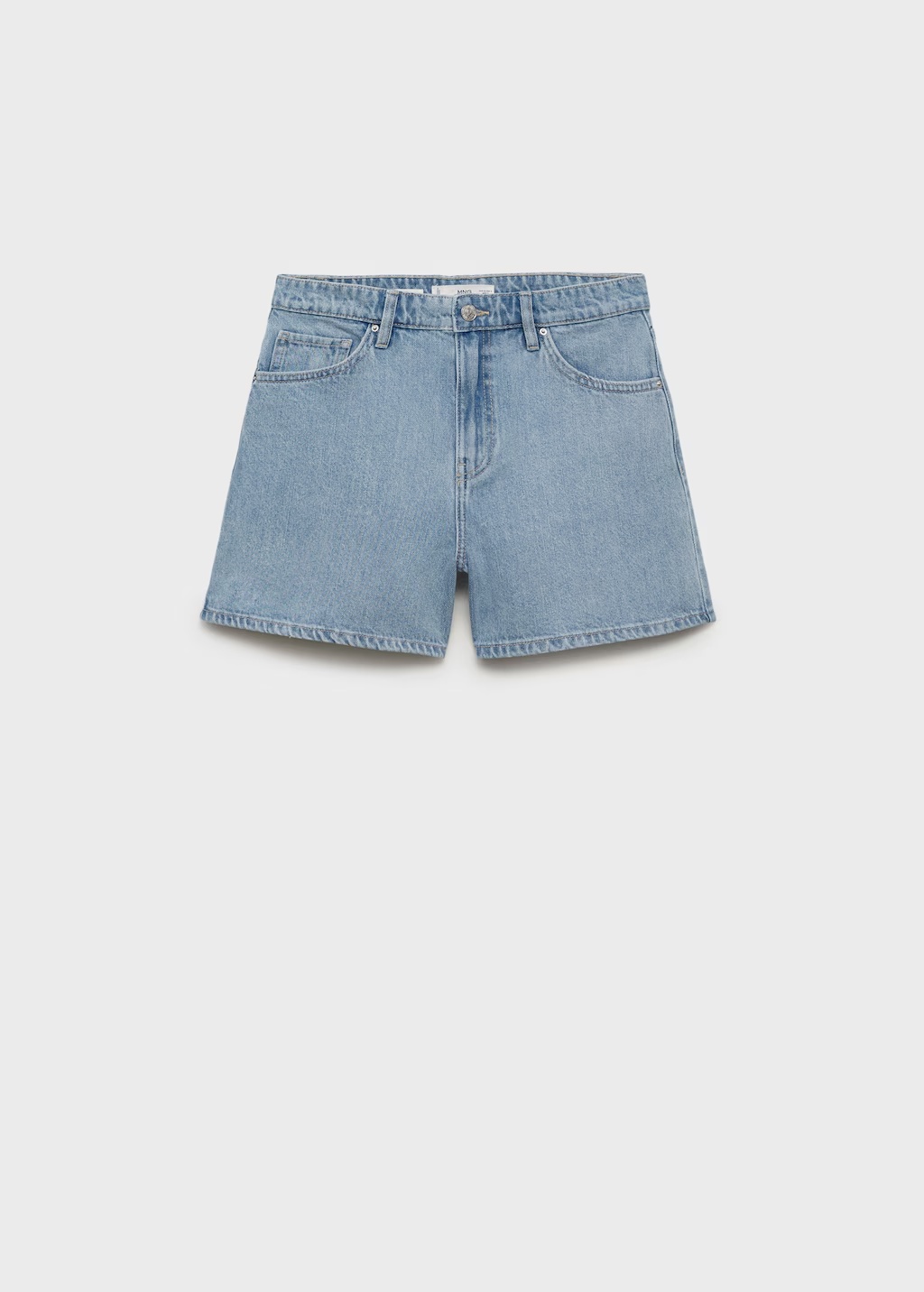 High-waisted straight-fit denim shorts 8 High-waisted straight-fit denim shorts