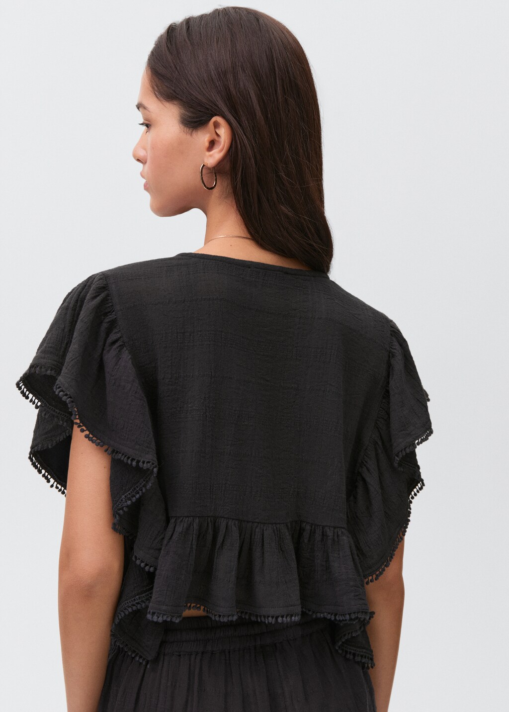 Ruffled crop blouse 4 Ruffled crop blouse