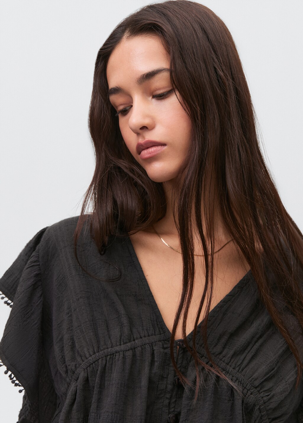 Ruffled crop blouse 5 Ruffled crop blouse