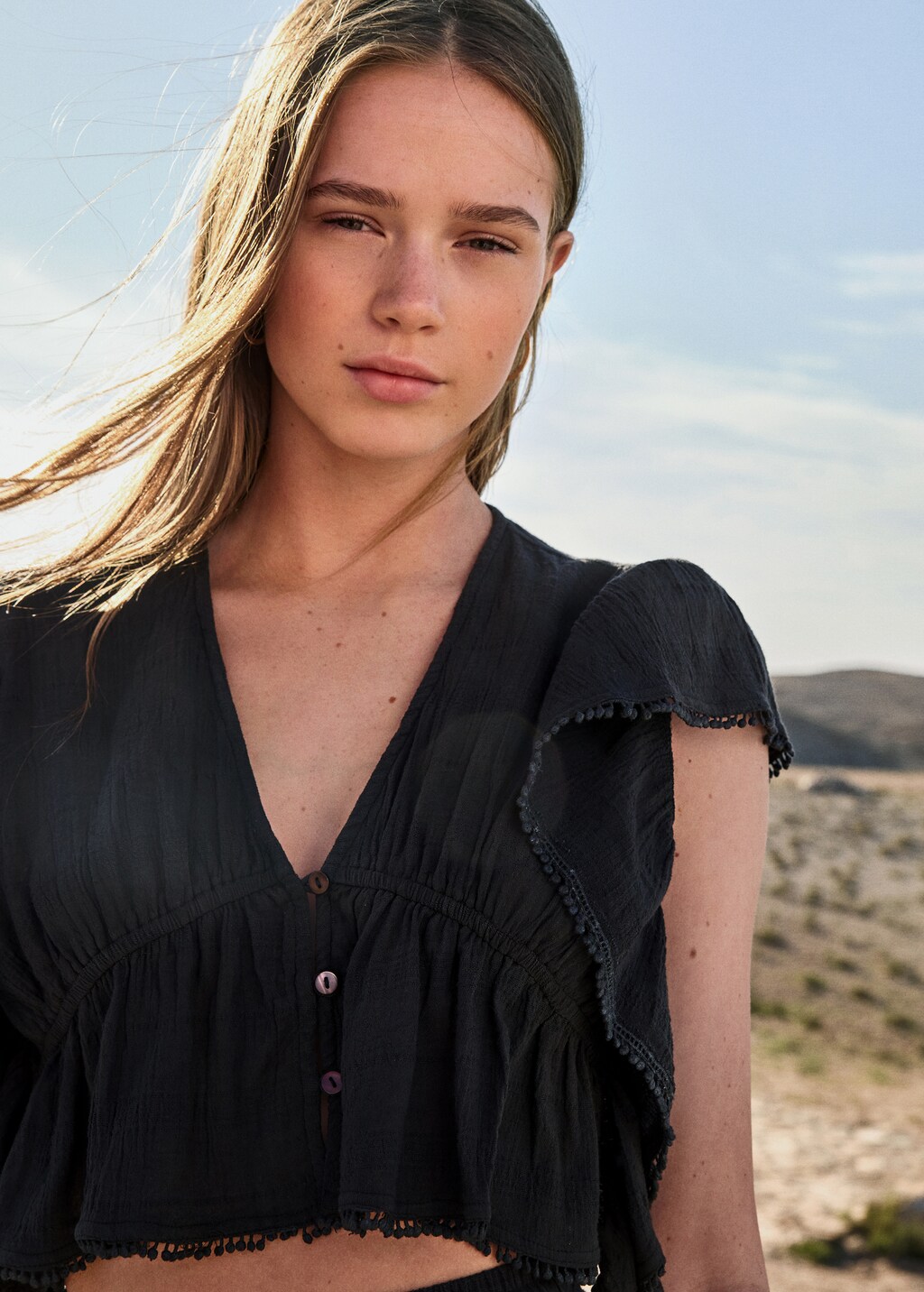 Ruffled crop blouse 7 Ruffled crop blouse