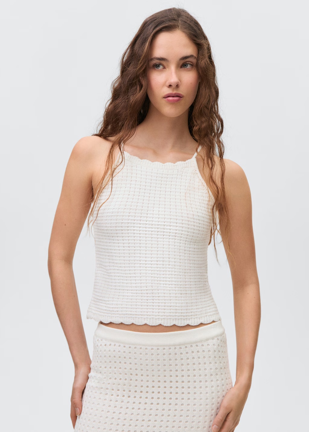 Long knitted skirt