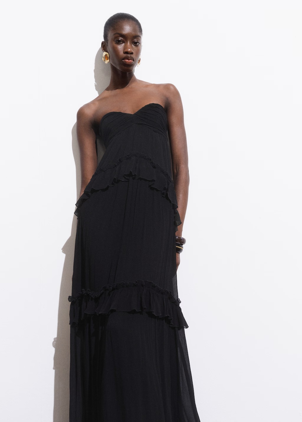 Strapless maxi-dress