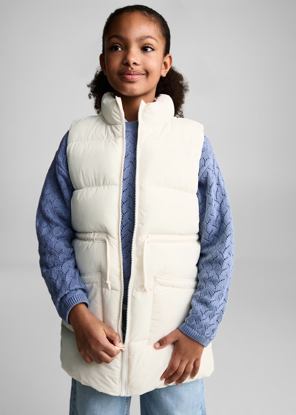 Long quilted gilet