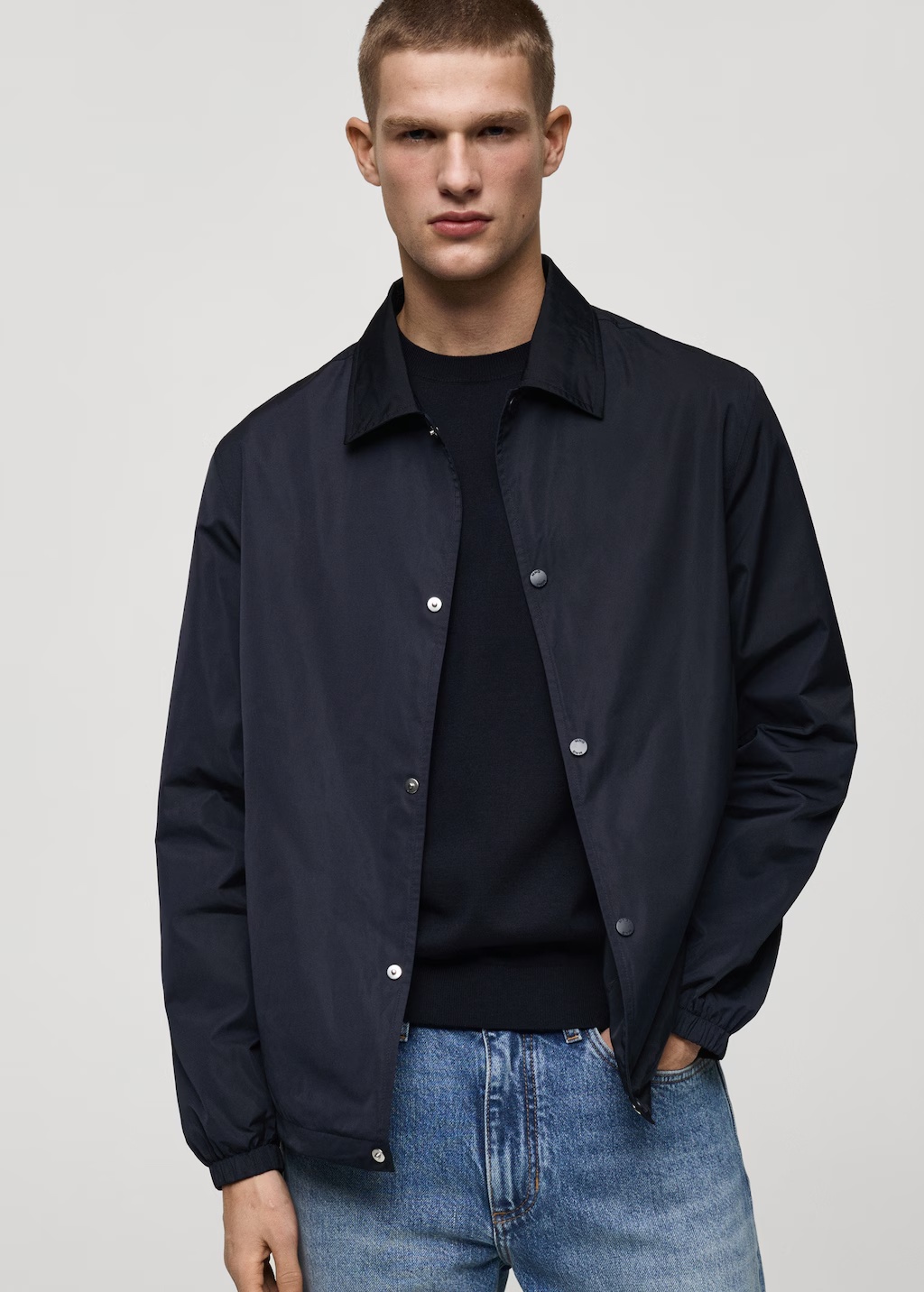 Regular-fit technical fabric jacket