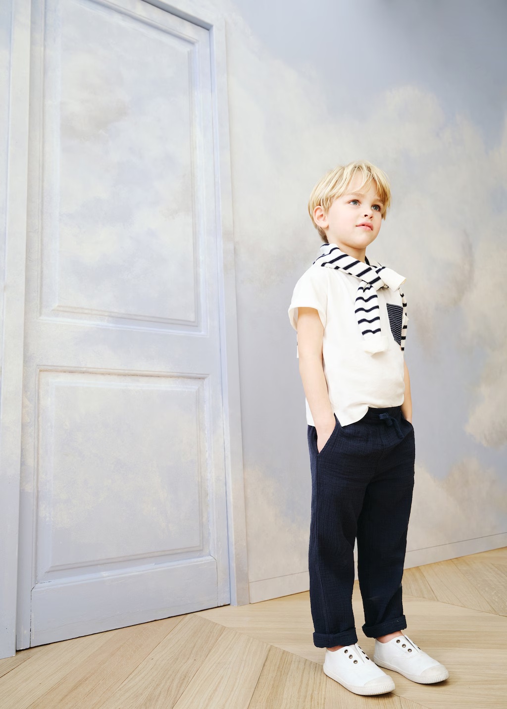 Patch cotton t-shirt