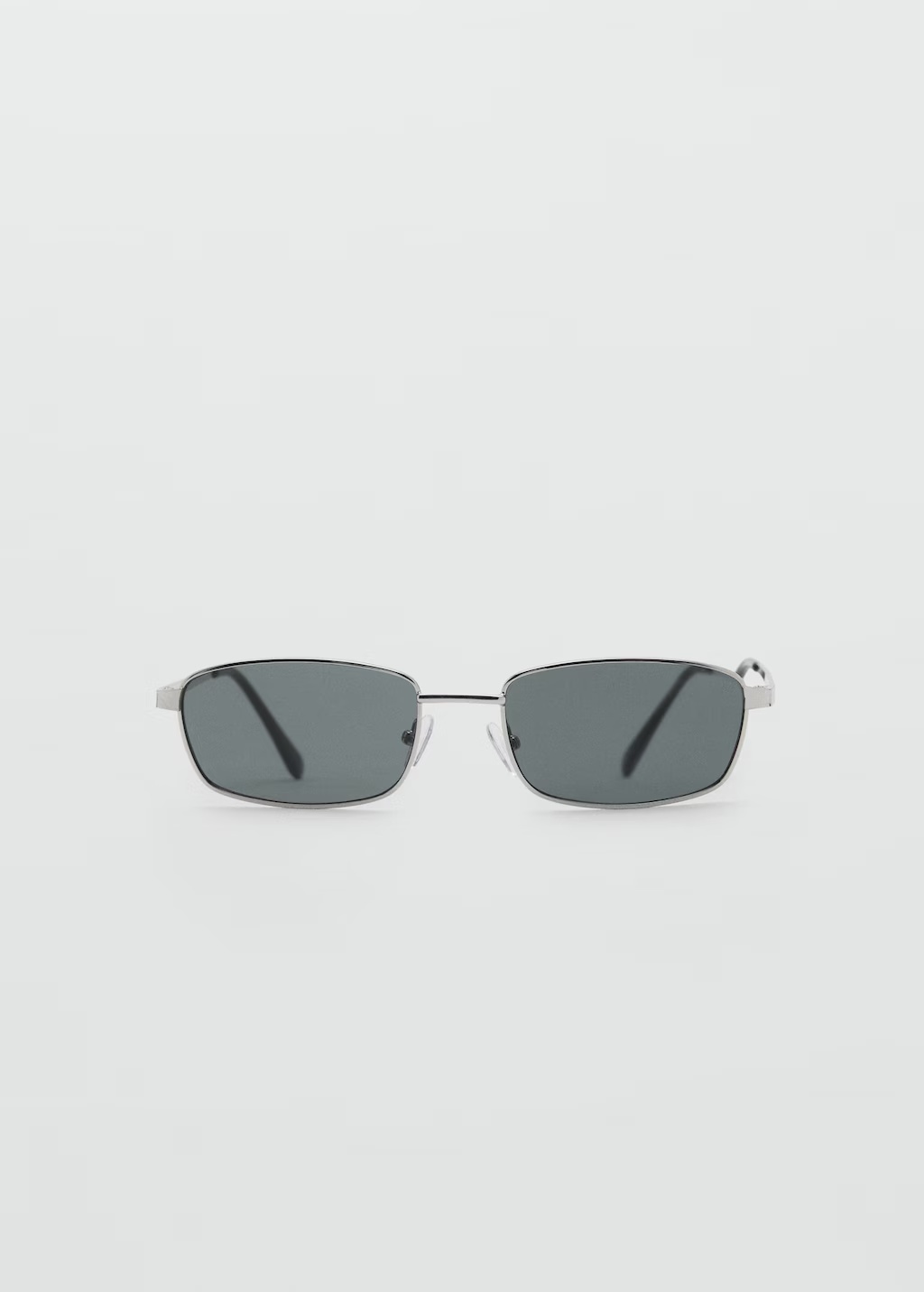 Rectangular metal frame sunglasses