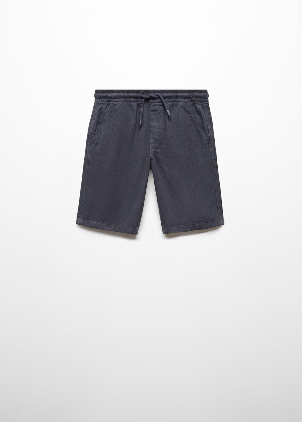 Elastic waist Bermuda shorts