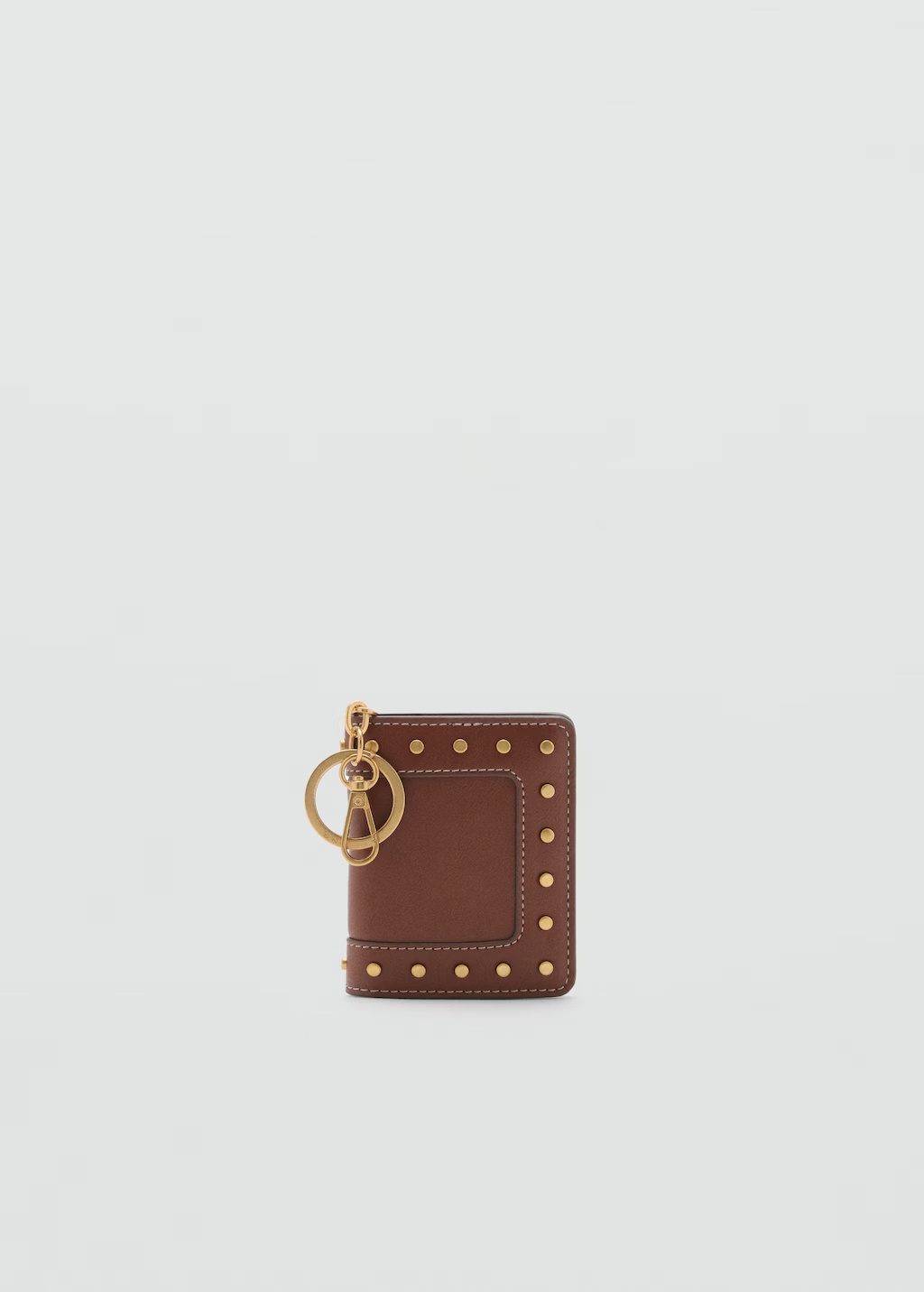 Studded wallet with keychain detail