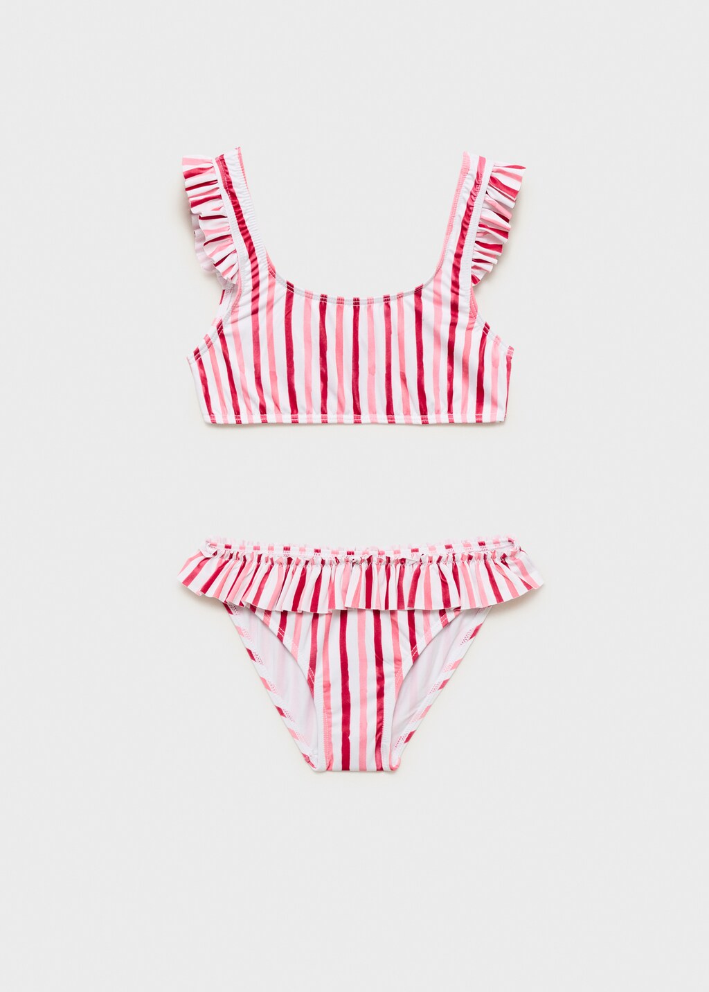 Ruffle striped bikini