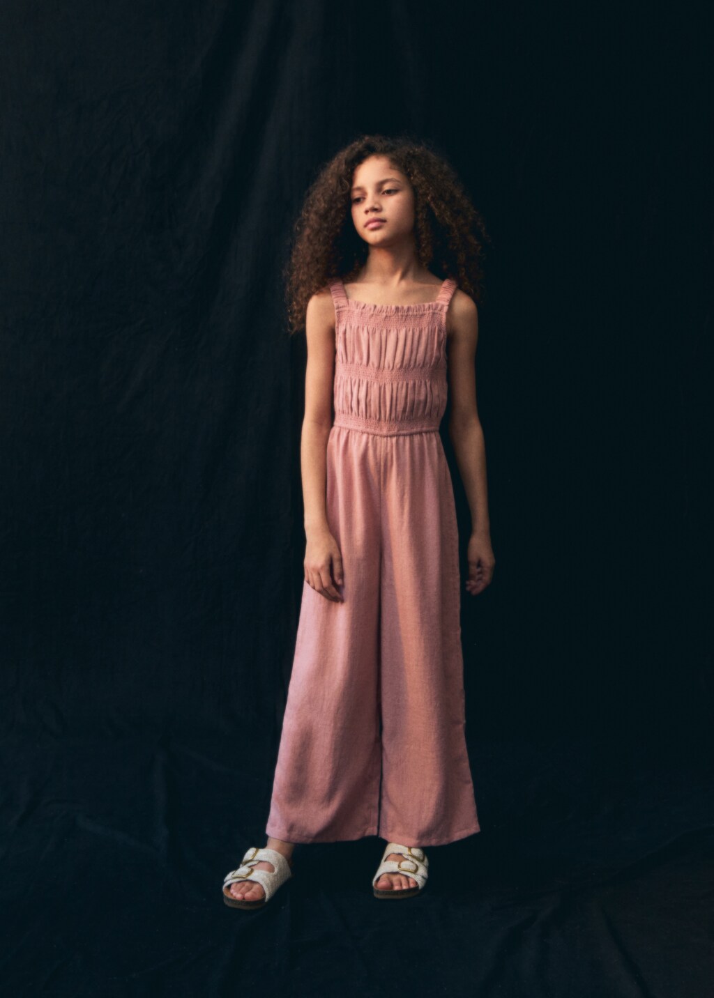 Ruched long jumpsuit