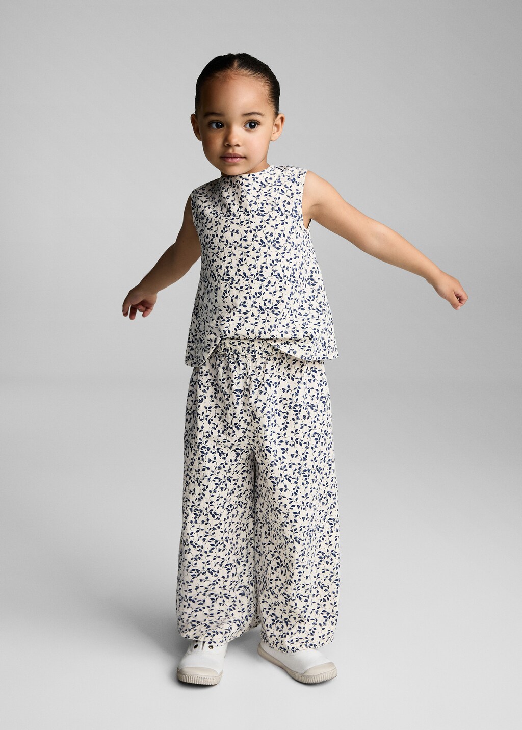 Floral print straight pants