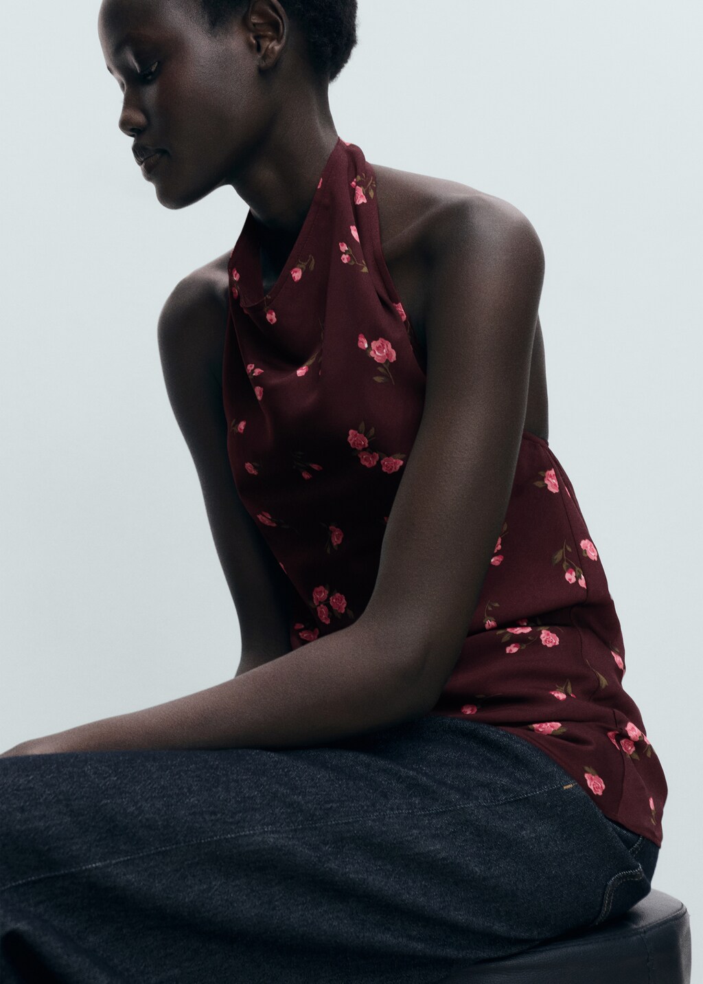 Draped floral top 6 Draped floral top