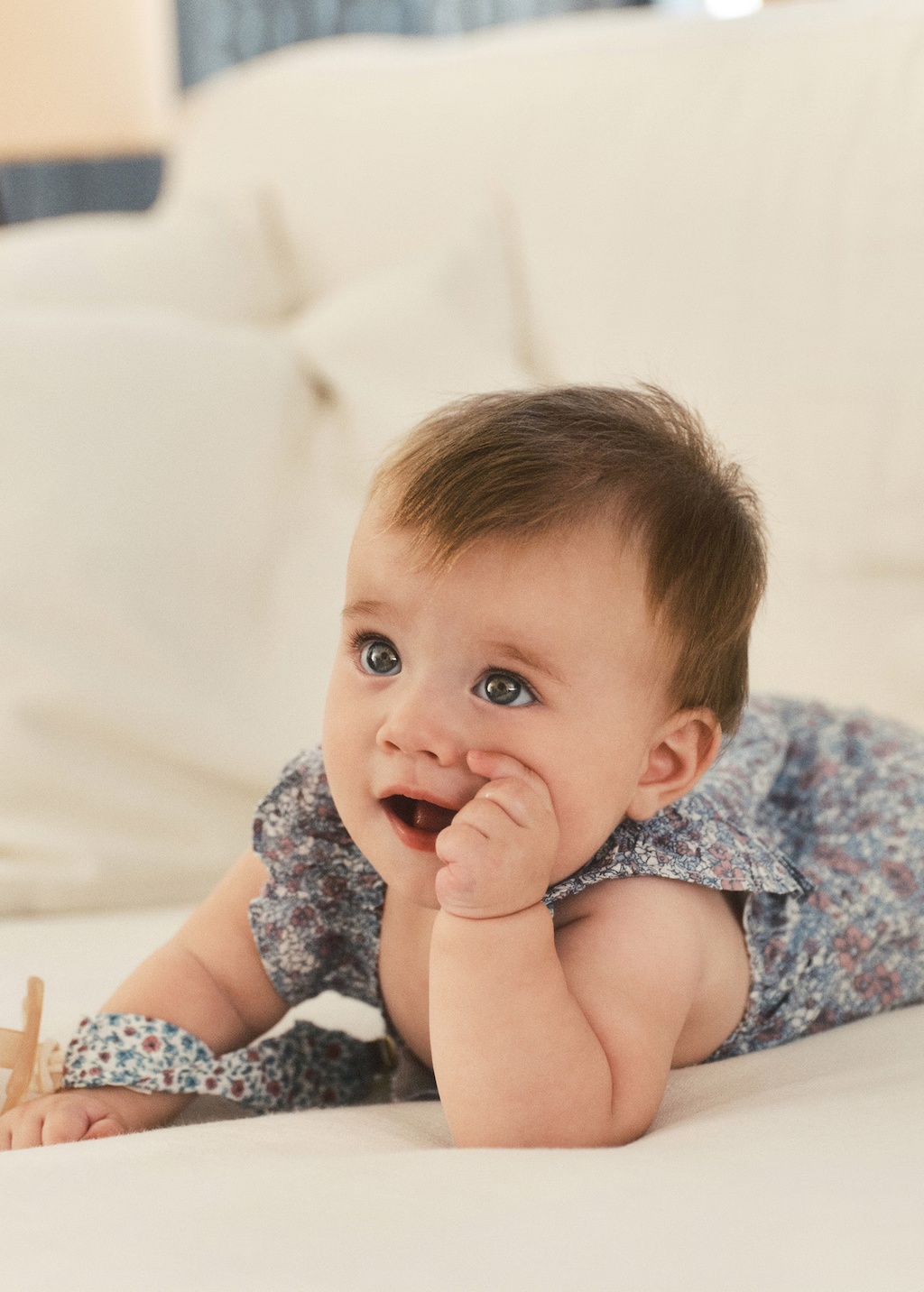 Floral print dungarees