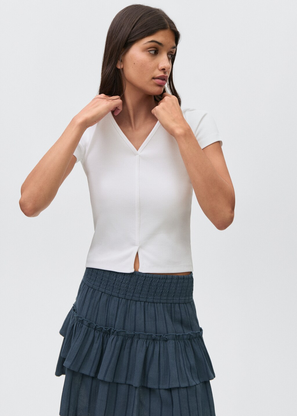 Short flared skirt