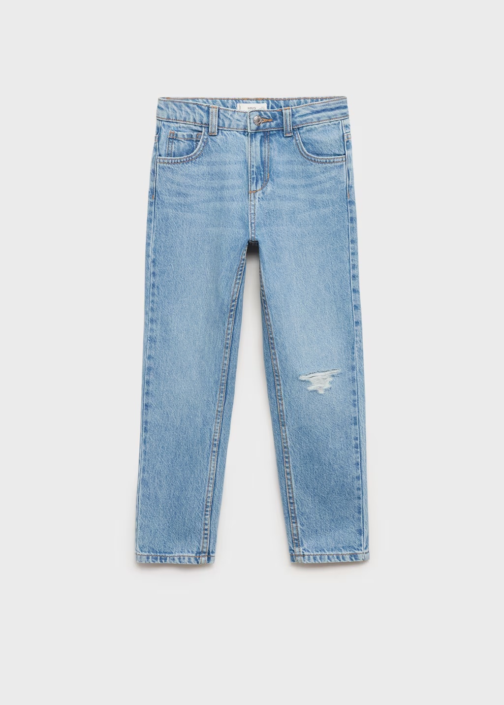 Mom fit decorative rips jeans