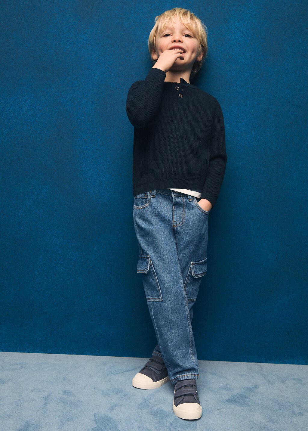 Cargo style straight jeans
