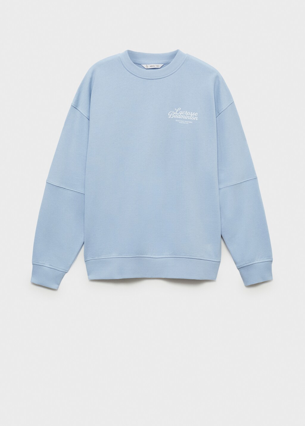 Cotton sweatshirt with printed message